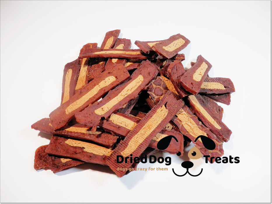 A037 Chicken & Cod Fish & Beef Fillets Jerky Premium Chewy Dog Treats