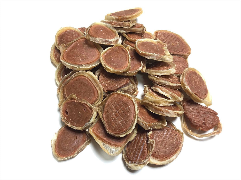 A064 Duck Stuffed Beef Gullet Rings Premium Chewy Dog Treats