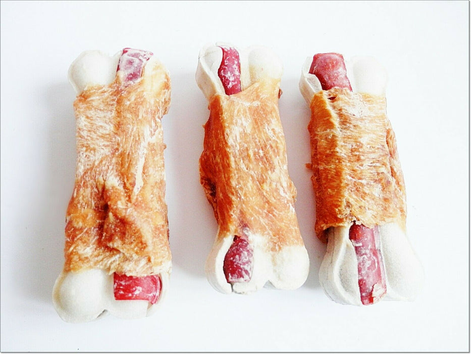 A181 Chicken & Pork & Beef Pressed Bones Tough Jerky Premium Chewy Dog Treats