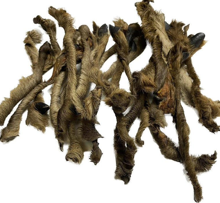 Deer Hide with Fur and Claw Jerky 100% Natural Dried Dog Treats