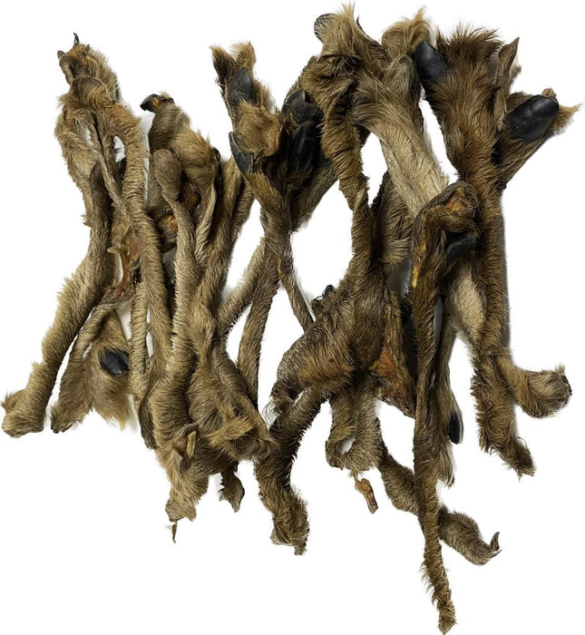 Deer Hide with Fur and Claw Jerky 100% Natural Dried Dog Treats