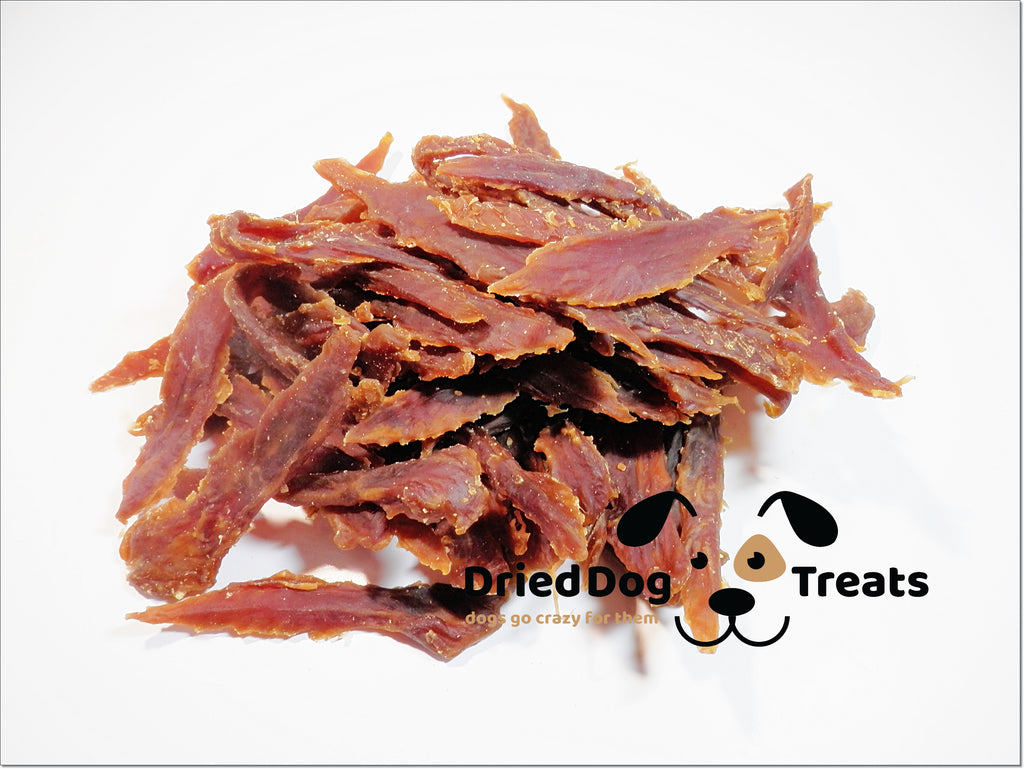 A168 Duck Breast Soft Fillet Strips Jerky Premium Chewy Dog Treats DriedDogTreats