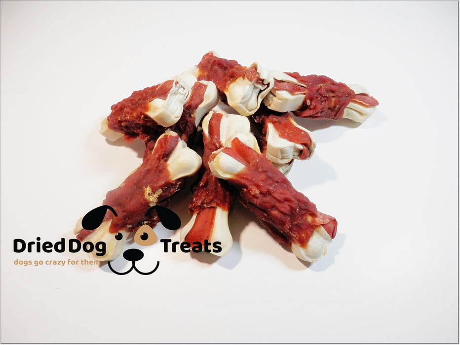 A182 Duck & Pork & Beef Pressed Bones Tough Jerky Premium Chewy Dog Treats