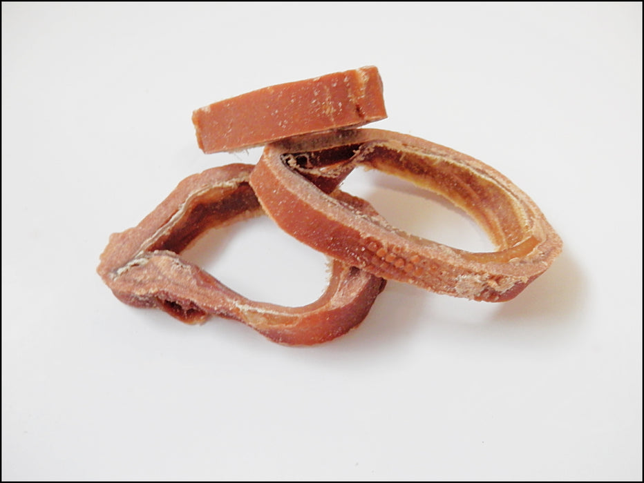 A061 Duck & Dried Beef Throat Gullet Rings Jerky Chewy Treats