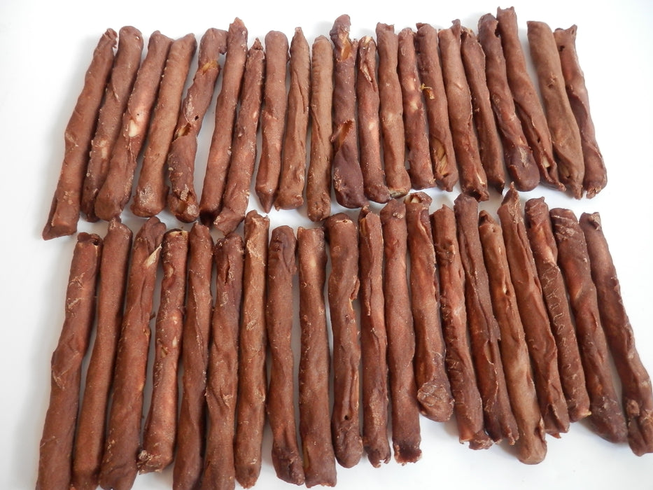 A045 Beef Wrapped Cowhide Sticks Low Fat Premium Chewy Dog Treats