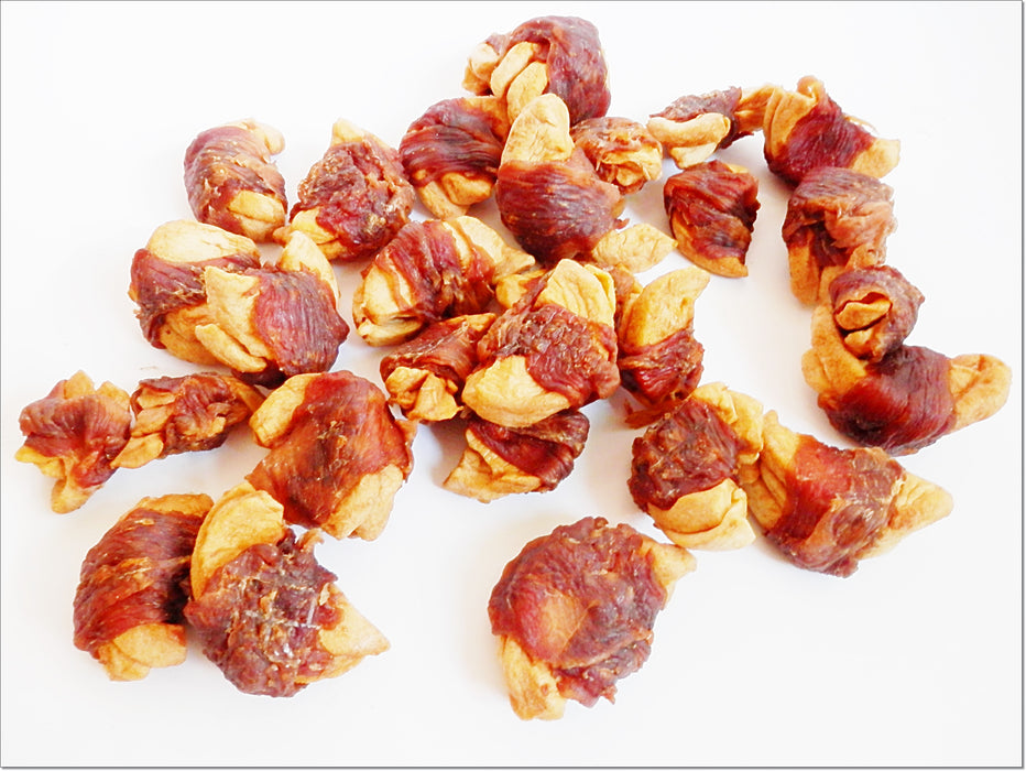 A100 Chicken Breast Wrapped Mini Apple Chunks Jerky Chewy Treats