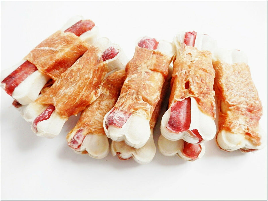 A181 Chicken & Pork & Beef Pressed Bones Tough Jerky Premium Chewy Dog Treats