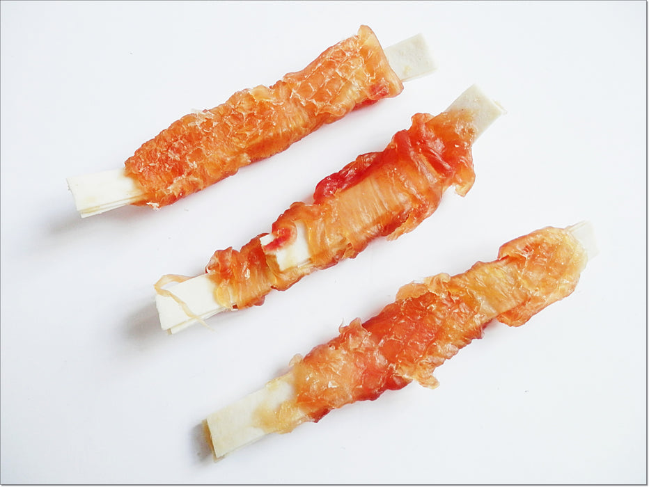 A187 Cod Fish Soft Strips Wrapped in Chicken Breast Jerky Premium Chewy Dog Treats