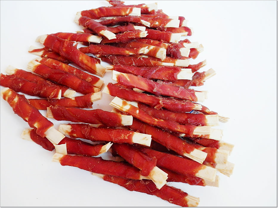 A195 Cod Fish Soft Strips Wrapped in Duck Breast Jerky Premium Chewy Dog Treats